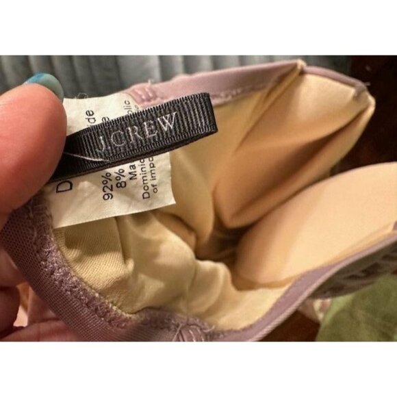 J Crew Retro Mauve Ruched Bandeau Resort Strapless One Piece Swimsuit D-Cup Sz 6 - Picture 7 of 7